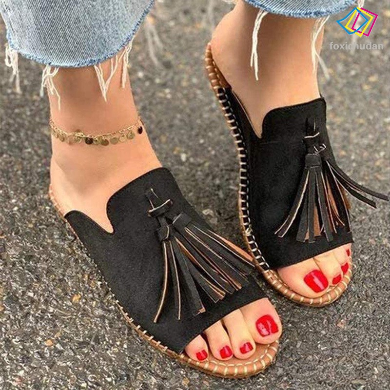 Dép Sandal Xỏ Ngón Thoáng Khí Chống Trượt Cho Nữ