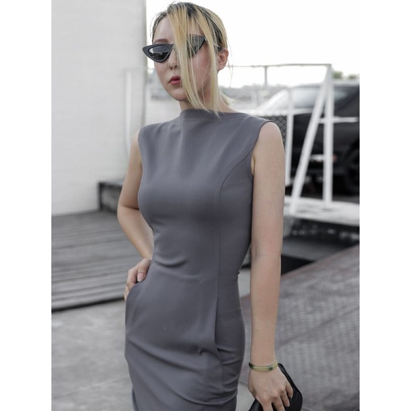 Váy đầm nữ cổ thuyền thiết kế dáng ôm body Gemmi Fashion DK8292