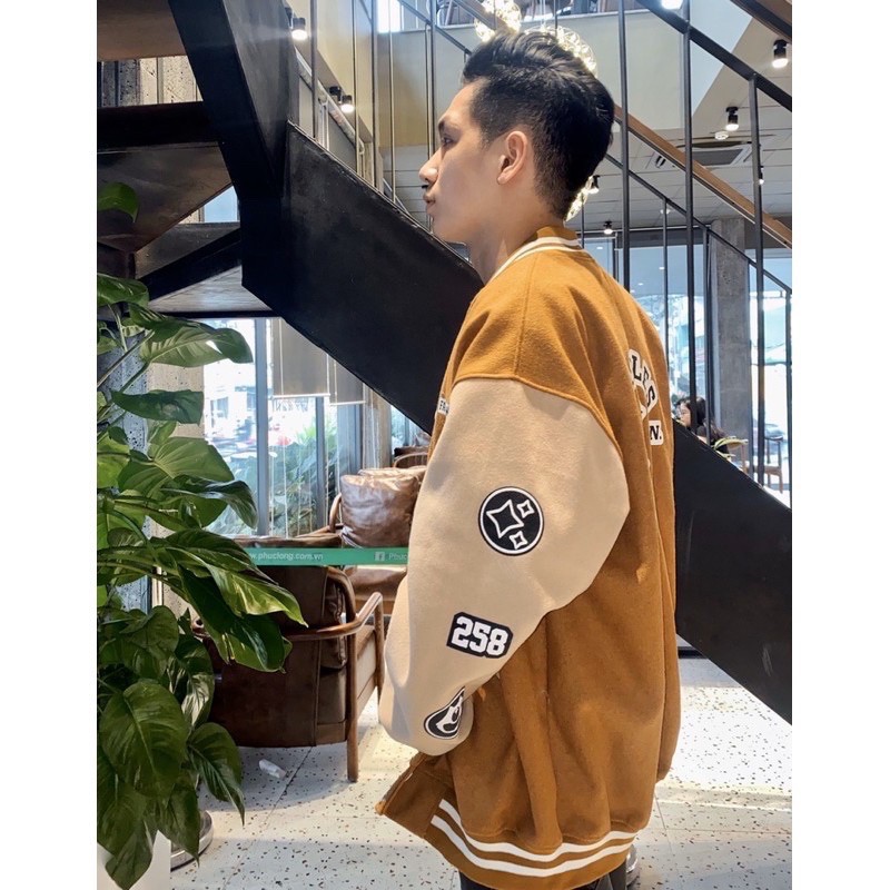 áo blazer Áo Khoác BOMBER nỉ tăm nhung ♥️ màu Nâu/ Xám ( Hình thật của Shop 100% chất xịn dày form rộng chuẩn xịn giá R