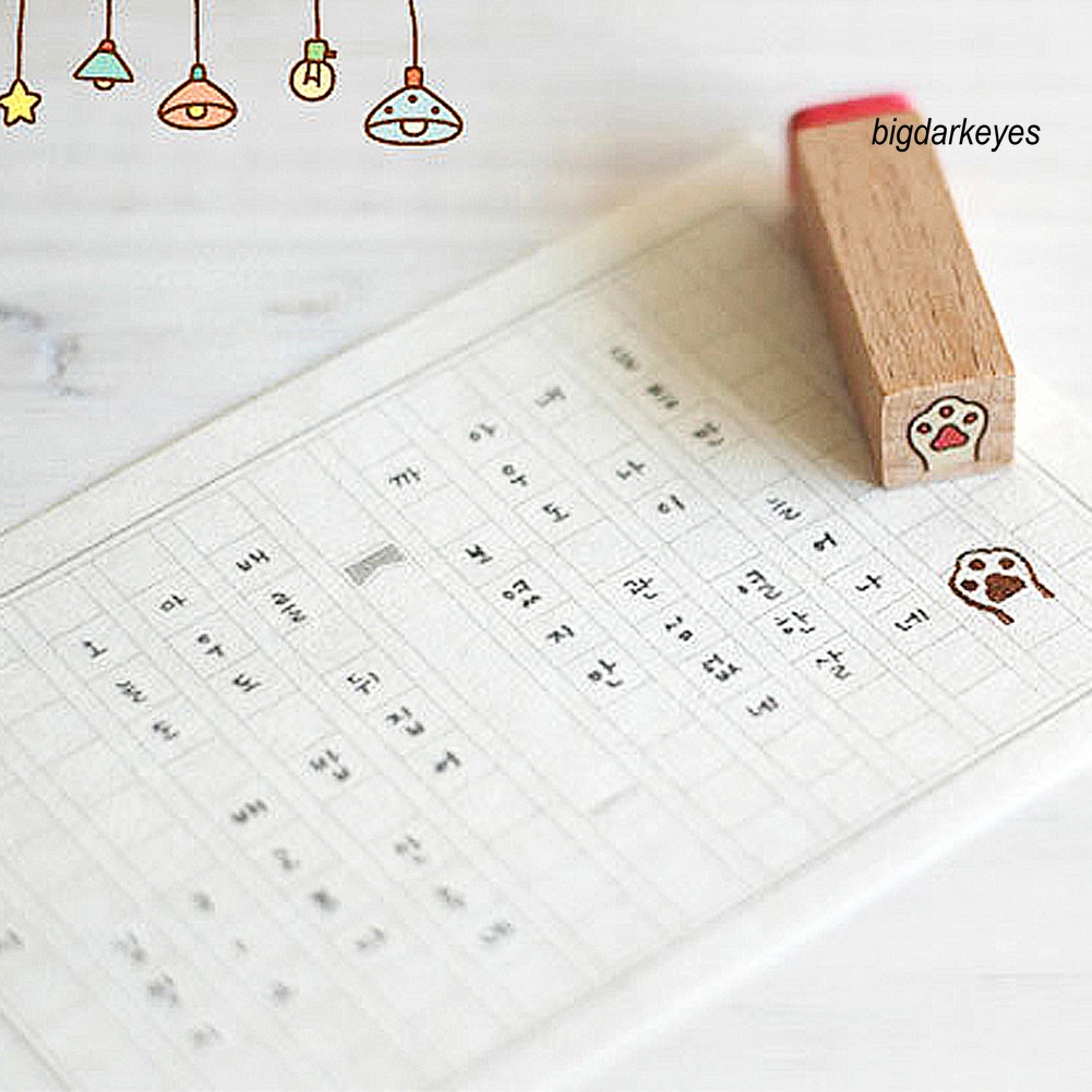 Bộ 40 Khuôn Đóng Dấu Bằng Gỗ Mini Với Họa Tiết Hoạt Hình Dùng Trang Trí Sổ Tay