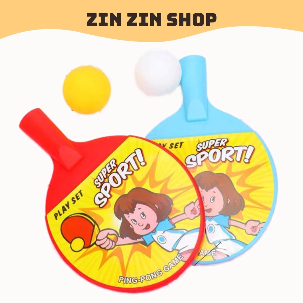 Đồ chơi cho bé - Vợt bóng bàn kèm bóng cho bé hoạt động ngoài trời cực bền
