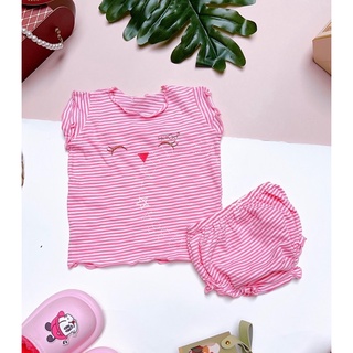 Bộ thun mát hotga bé gái - đồ bộ sơ sinh cho bé gái