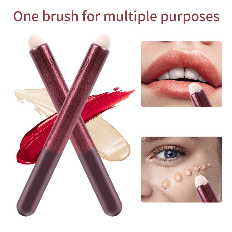 1 Cọ Trang Điểm Môi Đầu Tròn Lông Nylon Mềm Đa Chức Năng Không Nhòe / Cọ Trang Điểm Che Khuyết Điểm (Gửi Miễn Phí Cọ)