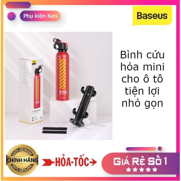 Bình cứu hỏa Mini trên xe ô tô - Baseus Fire-fighting Hero Car Fire Extinguister Dạng bột 620ml an toàn dễ sử dụng.
