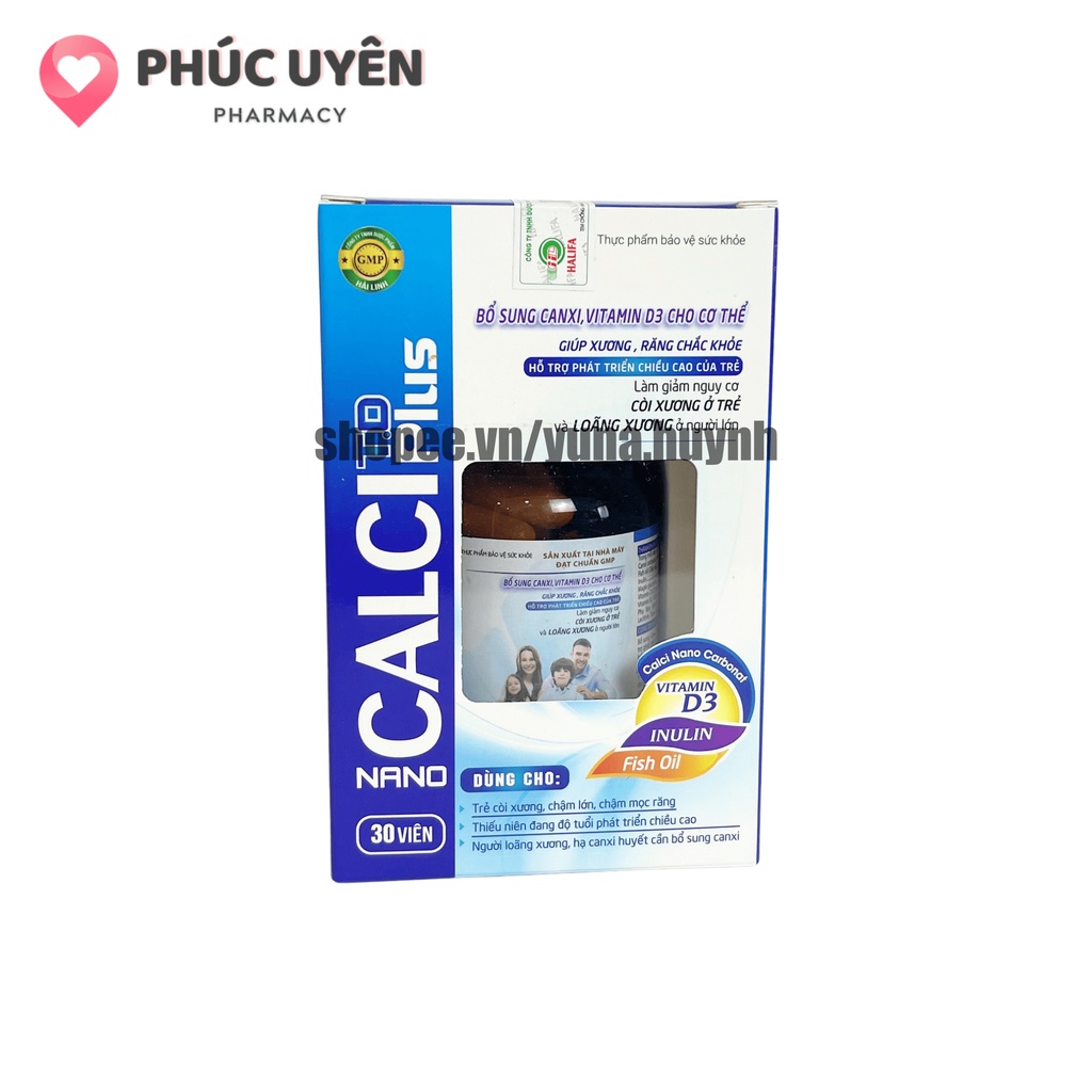 Viên uống bổ sung canxi CALCI PLUS giúp răng chắc khoẻ, hỗ trợ phát triển chiều cao, giảm nguy cơ loãng xương – Hộp 30 v