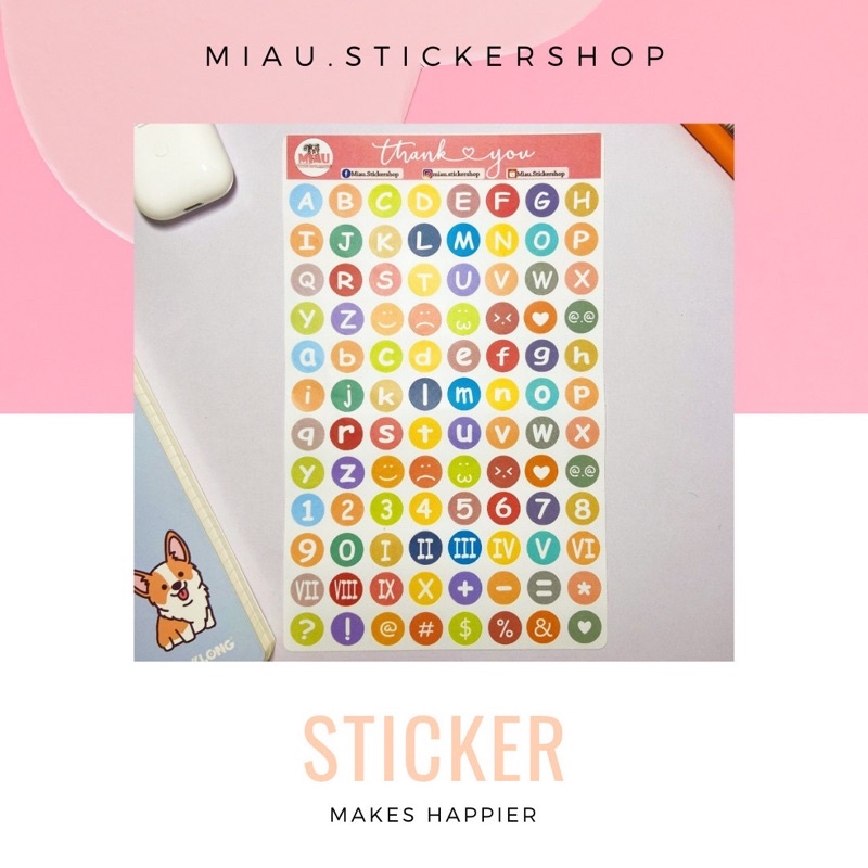 BÌA STICKER BẢNG CHỮ CÁI/SỐ