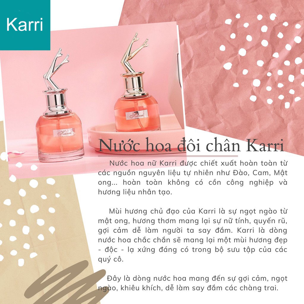 NƯỚC HOA NỮ KARRI PERFUME COLLECTION  ĐÔI CHÂN QUYẾN RŨ 30ML | BigBuy360 - bigbuy360.vn