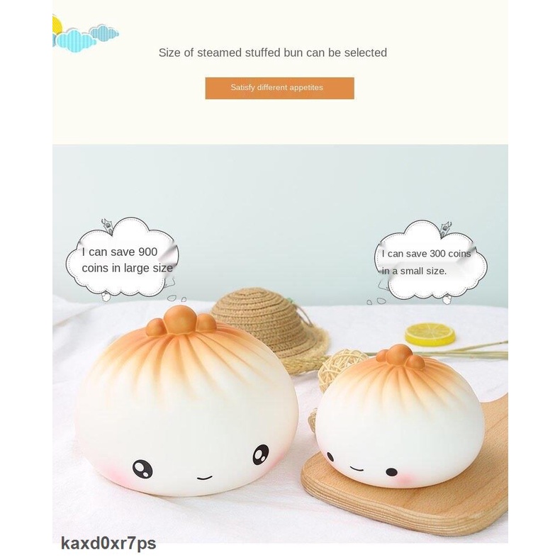 GENUINE Ống Tiết Kiệm Tiền Hình Bánh Bao Độc Đáo