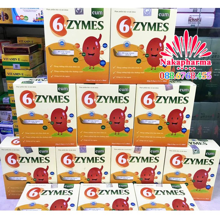 Siro 6ZYMES EUM - Giúp tăng cường sức khỏe hệ tiêu hóa ở trẻ, tăng hấp thu dưỡng chất, trẻ ăn ngon miệng 6 Zymes