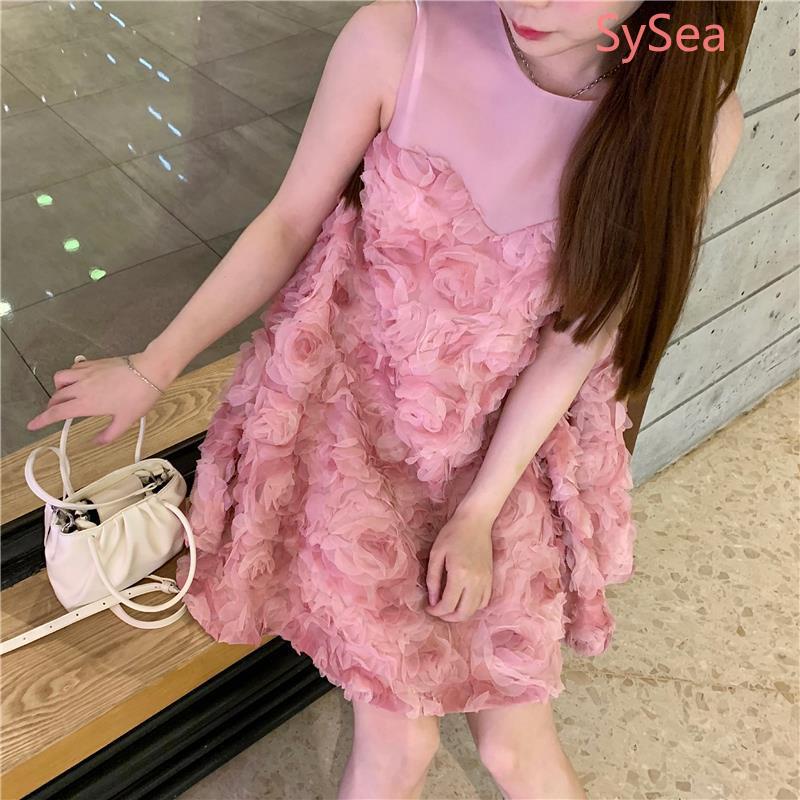 Đầm không tay họa tiết hoa ngọt ngào thời trang mùa hè cho nữ