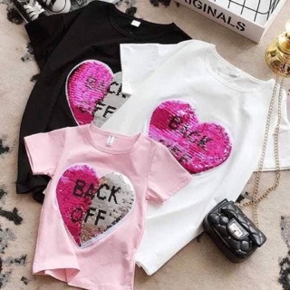 Set áo mẹ con đính kim sa đổi màu