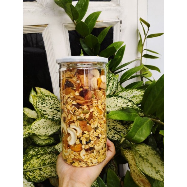Granola Ăn Kiêng Nhiều Hạt - Ngũ Cốc Ăn Kiêng GRANOLA Không Đường Nhiều Hạt Quả Sấy Dinh Dưỡng ( 35% yến mạch) HỘP 500G