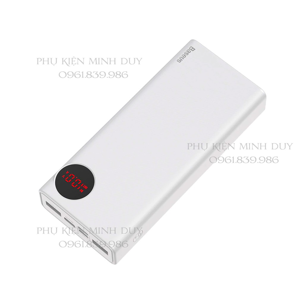 Pin dự phòng sạc nhanh Baseus Mulight PD/QC 3.0 Quick Charger 20.000mAh cho Smartphone/ Tablet/ Macbook (18W...)