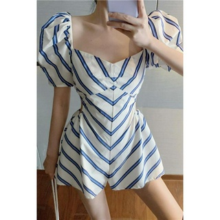 Jumpsuit giả Váy tay bồng khoét eo, thiết kế hàng độc