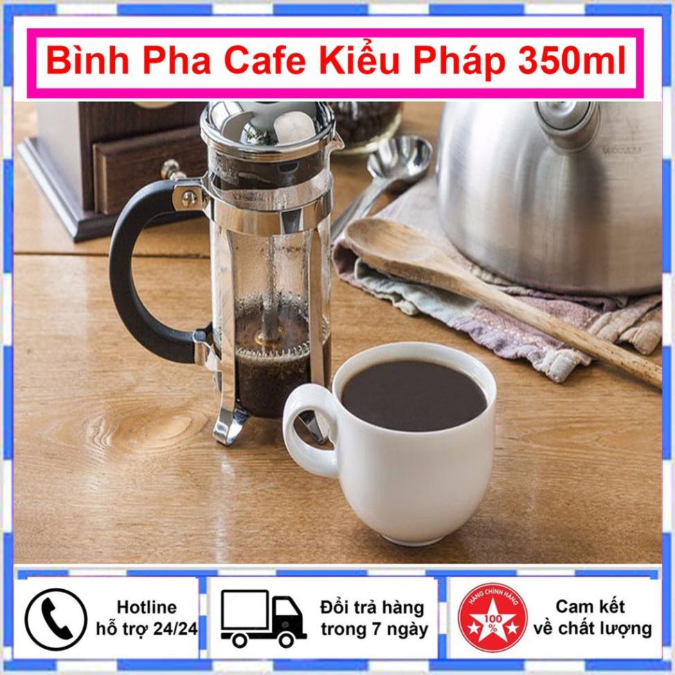 Bình Pha Cafe Kiểu Pháp 350ml (Bạc) - Bình pha cà phê french press - Dùng để pha trà hay cà phê