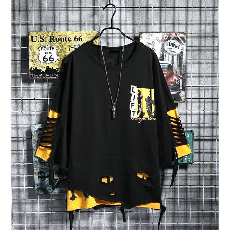 Áo nam Ngắn Tay Form Rộng Thời Trang