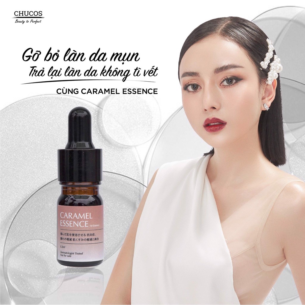 Serum Caramel Essence Nhật Bản  Tinh chất NGỪA MỤN XOÁ THÂM detox CARAMEL 5ml