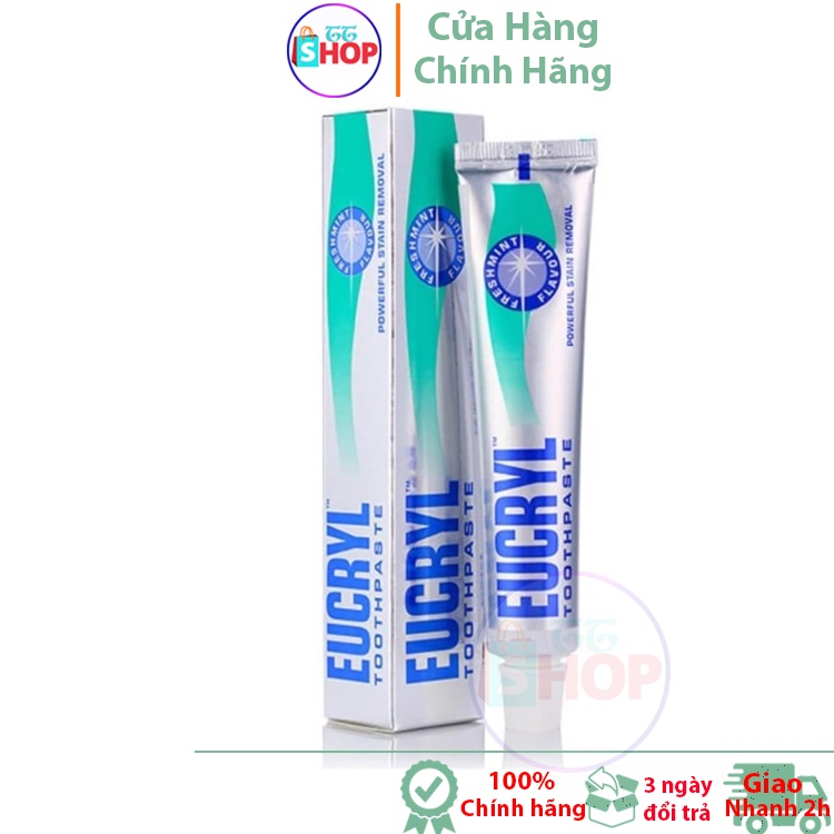 Kem Đánh Răng Làm Trắng Răng Hương Bạc Hà Eucryl Freshmint Toothpaste 62g ttshops