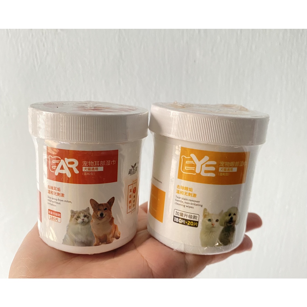 Khăn giấy lau mắt, lau tai cho thú cưng