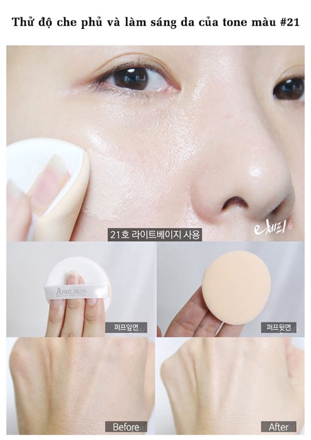 Phấn nước April Skin Magic Snow Cushion SPF 50+ PA+++