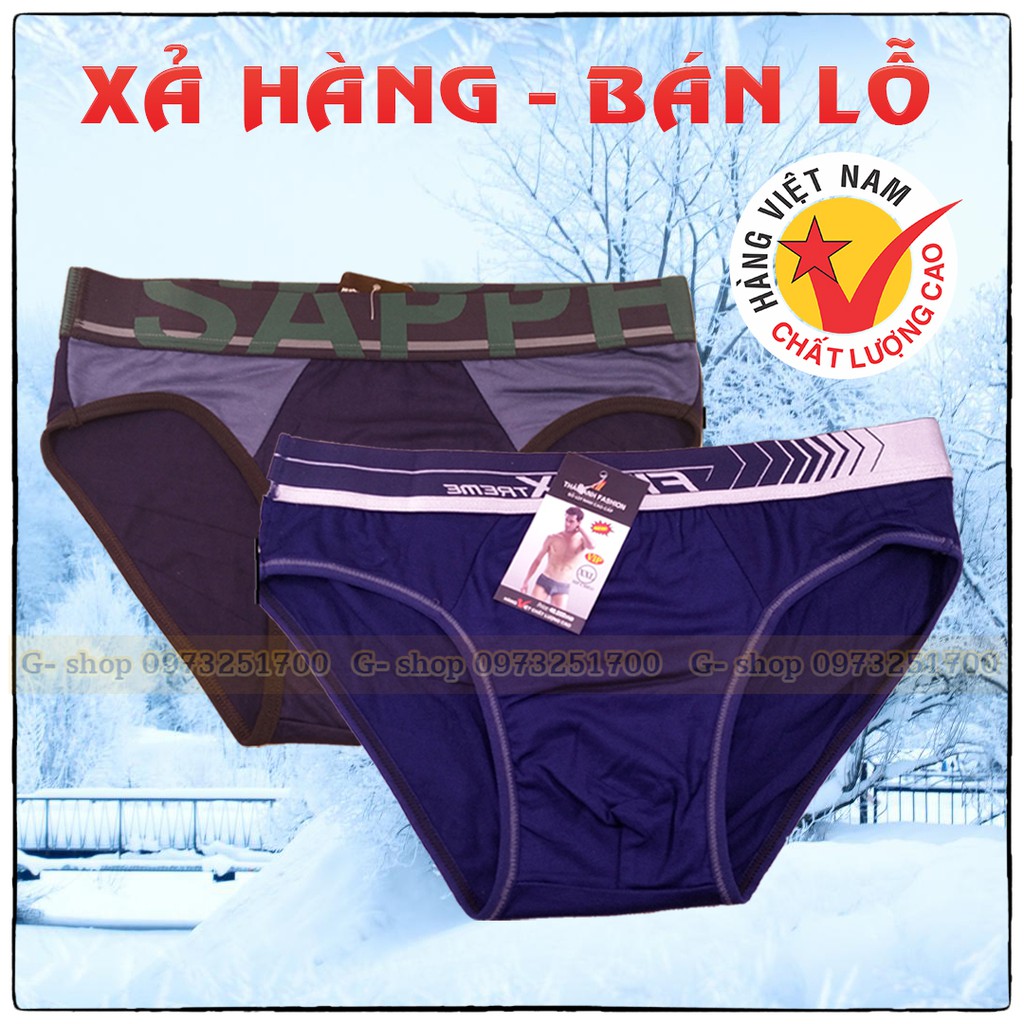 BỘ 2 Quần sịp chéo cao cấp VN : Thoáng mát - Co giãn tốt