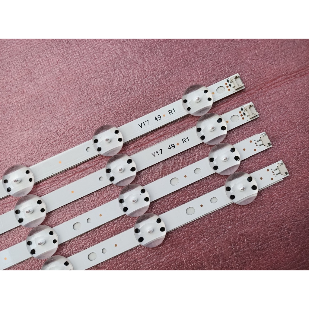 THANH LED TIVI LG 49UJ652T 49LV340 49LJ614T HÀNG MỚI 100%, BỘ 2 THANH MỖI THANH 12 BÓNG 3v, GỒM 4 KHÚC NỐI LẠI