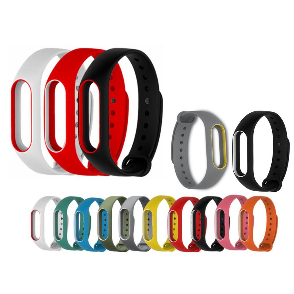 Dây đeo silicon cho đồng hồ thông minh Xiaomi Mi Band 2 Miband 2