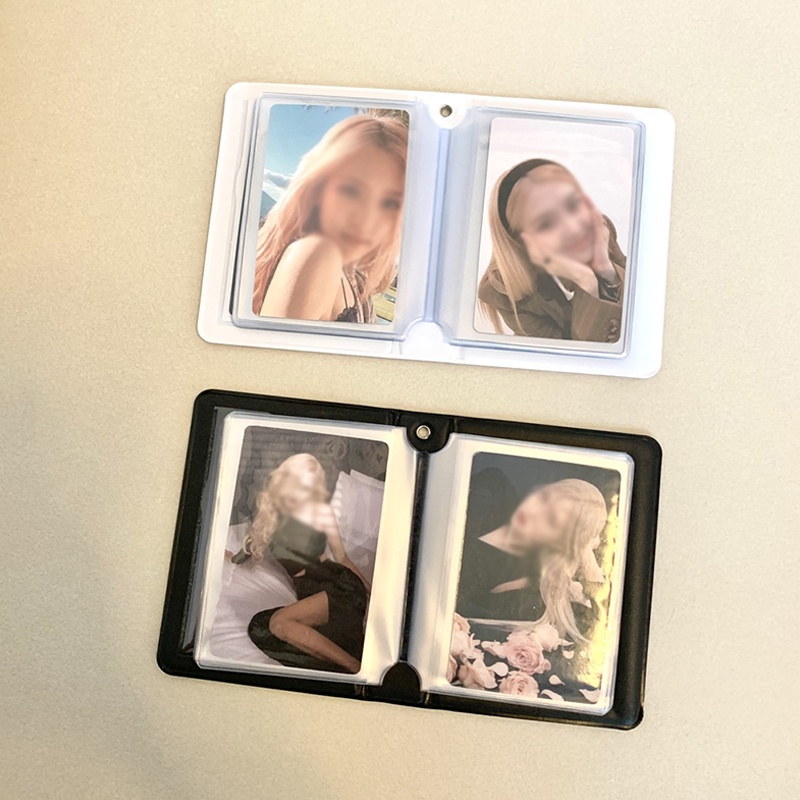 Album Ảnh 3 inch 40 Ô Một Trang Một Trang Họa Tiết Kẻ Sọc Đen Bột Ren