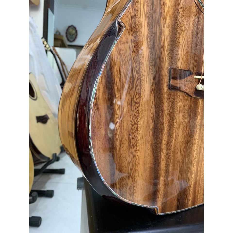 Guitar Acoustic Full gỗ điệp vát hông Việt Nam Gỗ thịt 100%