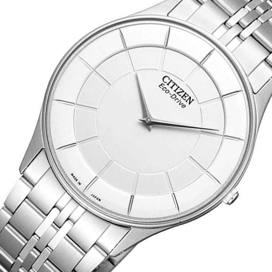 Đồng Hồ Citizen Nam Siêu Mỏng Dây Kim Loại Eco-Drive AR3010-65A - Mặt Trắng (36mm)