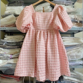 ĐẦM BABYDOLL GẤM XỐP TAY BỒNG NƠ LƯNG NHIỀU MÀU [kèm ảnh thật]