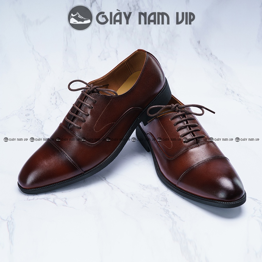 Giày Tây Nam Đẹp Da Bò Cao Cấp Buộc Dây GIAYNAMVIP Giày Oxford Nam Công Sở Hàng Hiệu GVN02