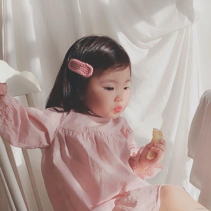 Kẹp tóc len xinh xắn cho bé gái