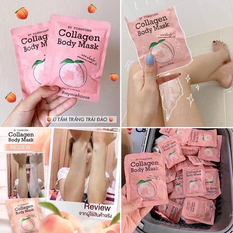 Ủ TẮM TRẮNG TRÁI ĐÀO BODY MASK