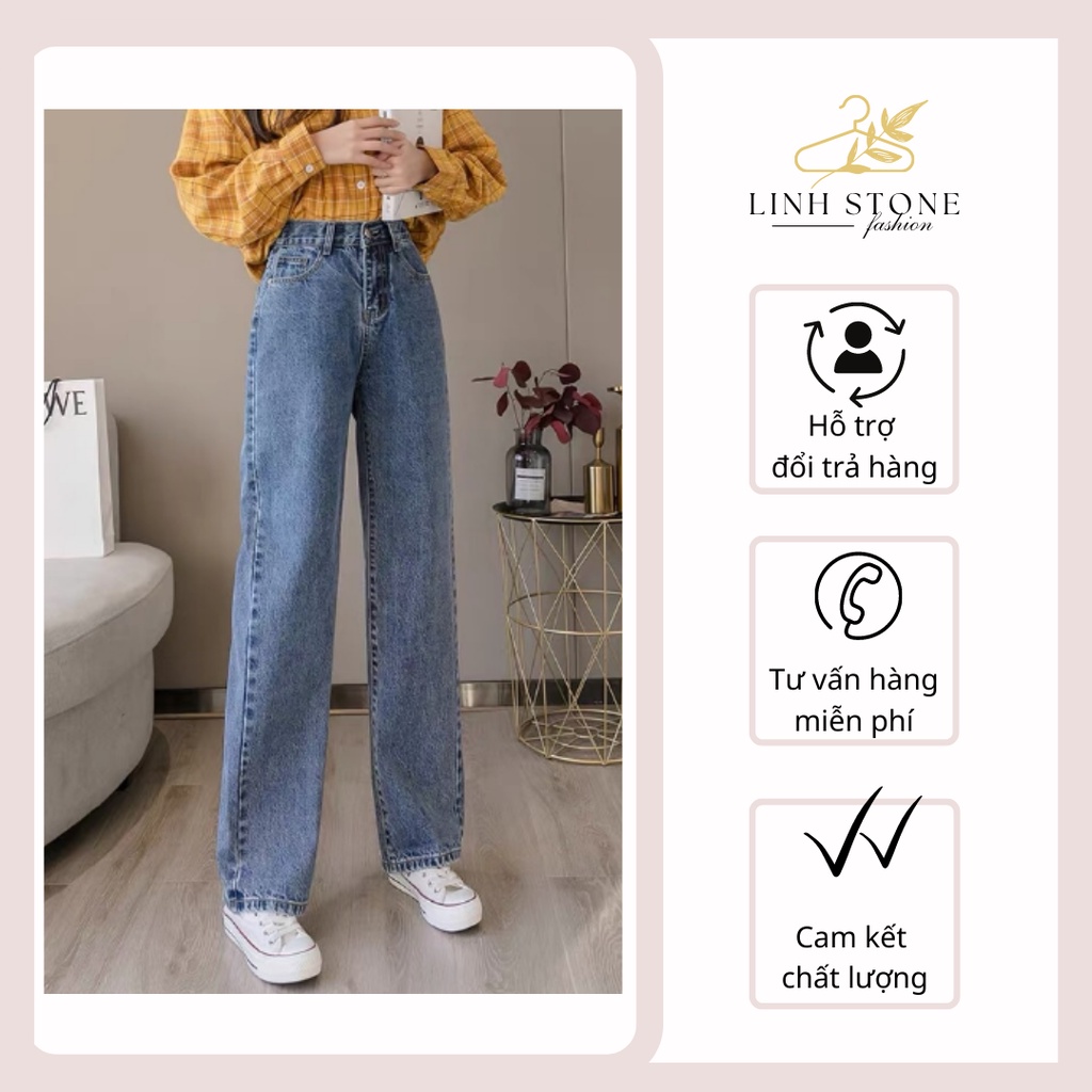 Quần  Dài Jeans Ống Xuoong From Rộng phong cách Hàn Quốc Hàng tuyển Chọn Loại 1 -06