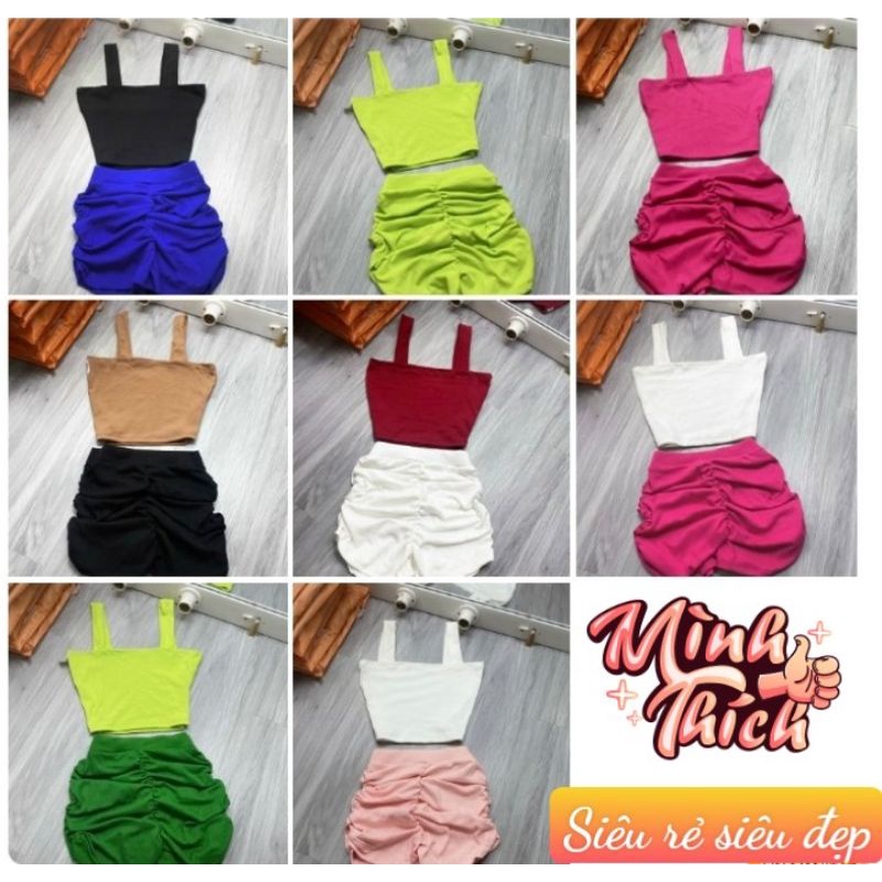 Sét áo 2 dây bảng bự & quần giún siêu hot🆕🆕