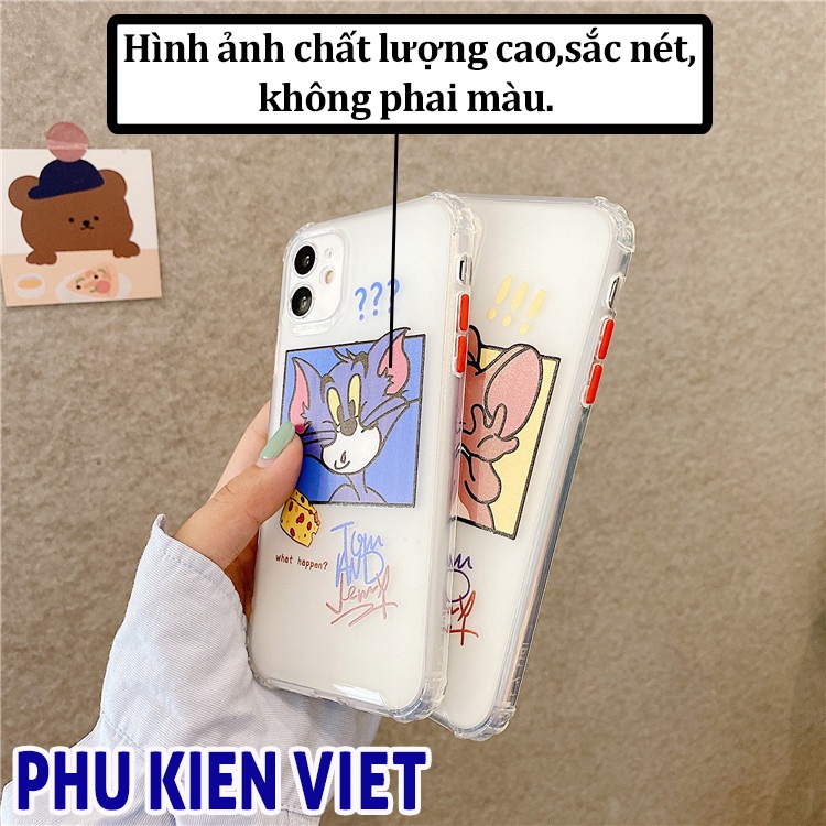 Ốp lưng iphone Tom & Jerry chống sốc 4 góc 5/5s/6/6plus/6s/6splus/7/7plus/8/8plus/x/xr/xs/11/12/pro/max/plus/promax | BigBuy360 - bigbuy360.vn