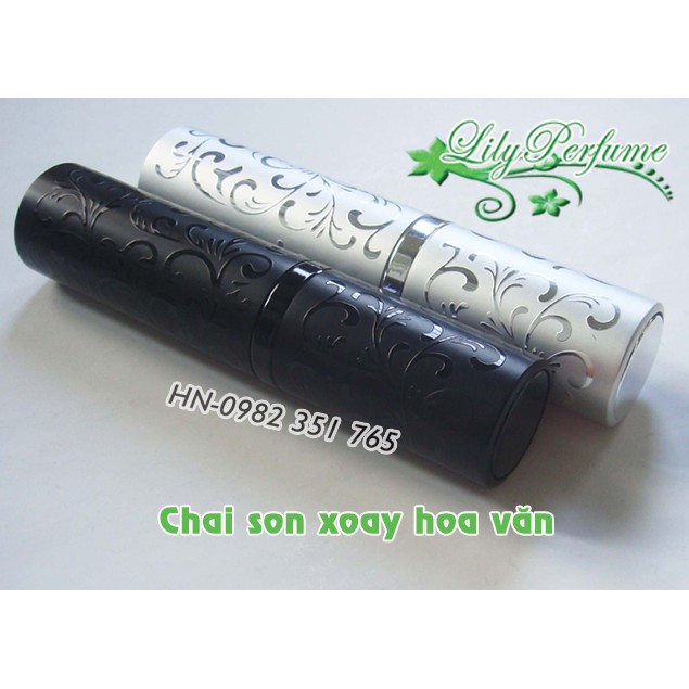 Lọ chiết nước hoa xoay có hoa văn 15ml cao cấp Vỏ chiết Ống chiết Chai chiết nước hoa