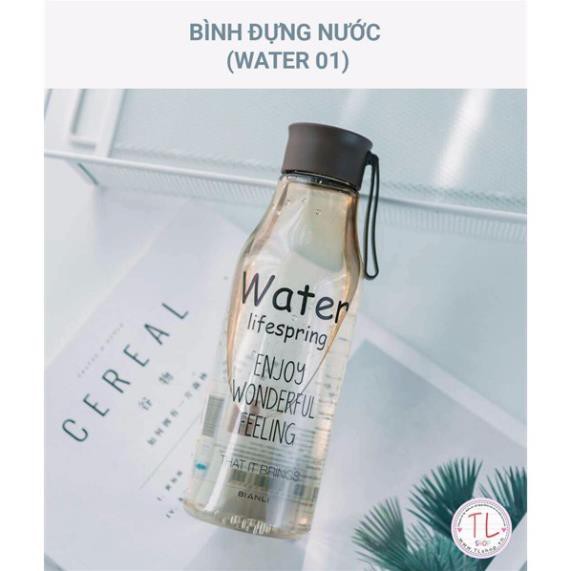 BÌNH NƯỚC - BÌNH NHỰA ĐỰNG NƯỚC - BÌNH WATER 01 - BÌNH NƯỚC DETOX