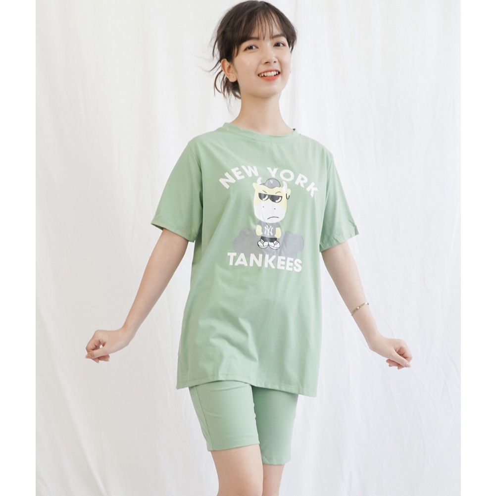 Set đồ bộ lửng thun co giãn FREESIZE từ 38kg-56kg