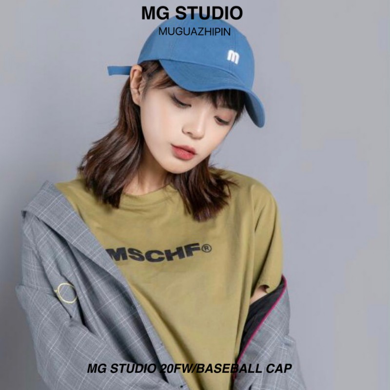 Mũ lưỡi trai MG STUDIO thêu họa tiết chữ M thể thao