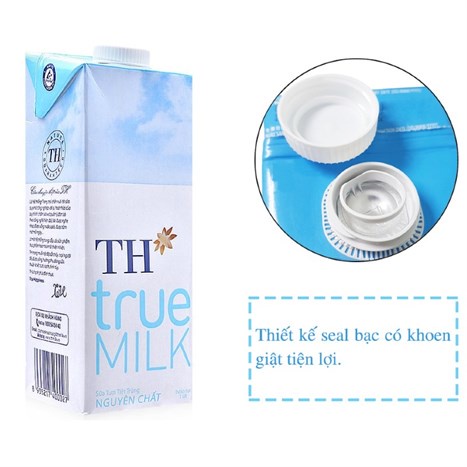 Sữa tươi tiệt trùng nguyên chất không đường TH true MILK hộp 1 lít