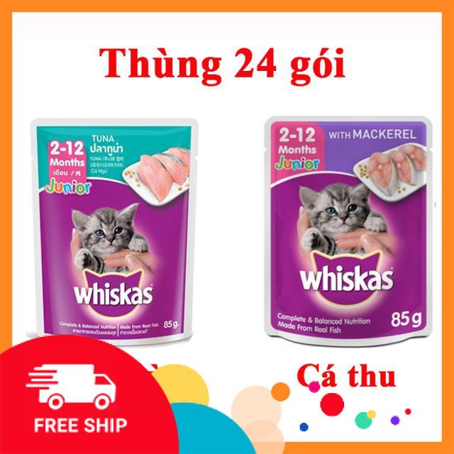 Pate Whiskas Dành Cho Mèo Con - Thùng 24 gói (80g/gói)