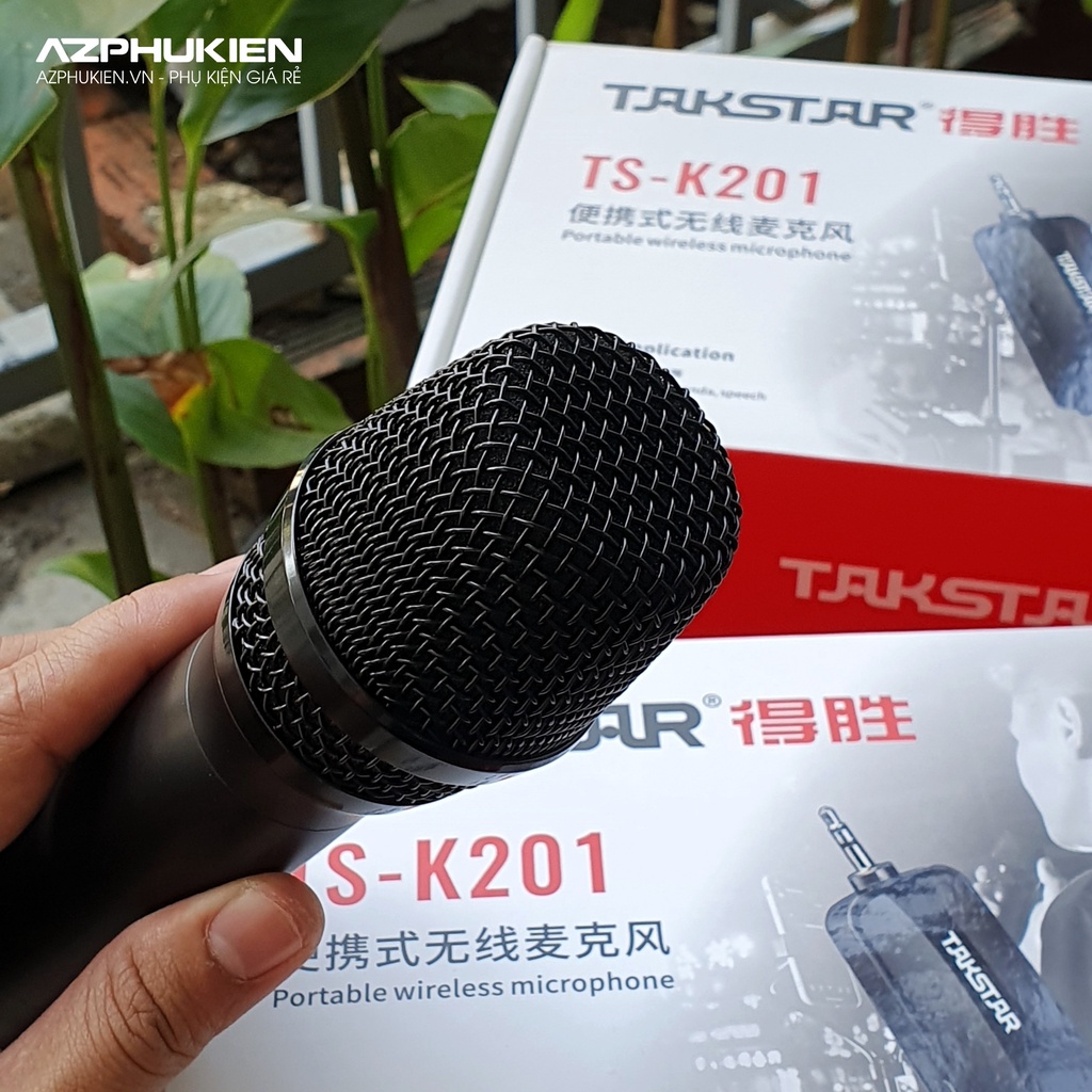 Micro không dây TAKSTAR TSK201 - Chuyên dùng cho Soundcard, loa kéo, dàn karaoke - Hàng chính hãng bảo hành 12 tháng