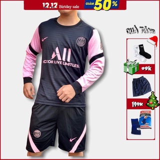 Bộ Quần Áo Bóng Đá dài tay CLB PSG Training 2021/22, Áo dài tay MU sân nhà vải thái cao cấp