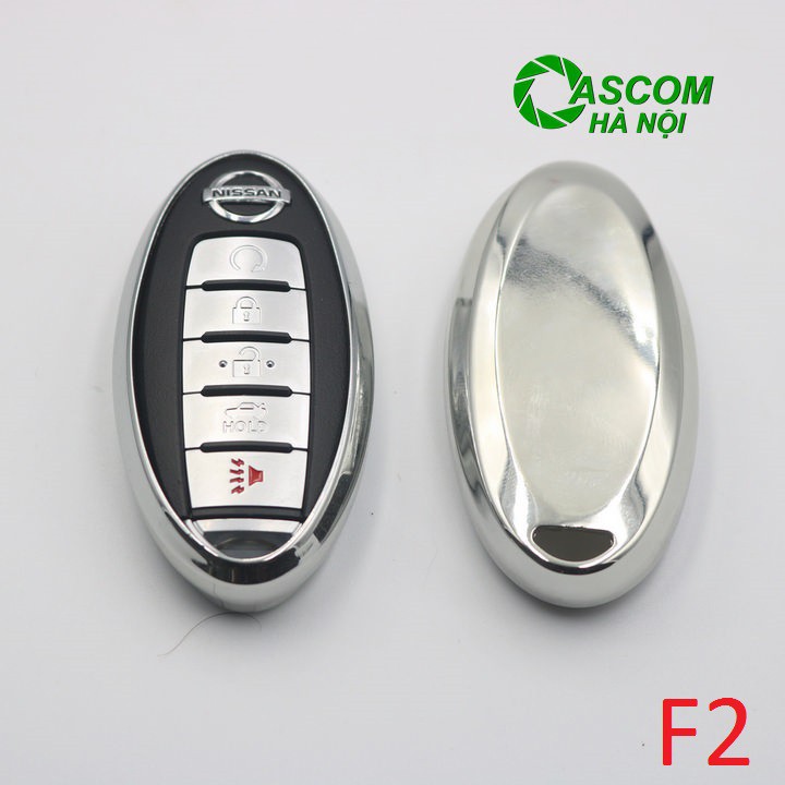 Ốp chìa khóa Nissan Ốp bảo vệ vỏ khóa thông minh Nissan Navara, Teana, Xtrail, Grand Livina, Sunny 3 nút -5 nút ( F2 )