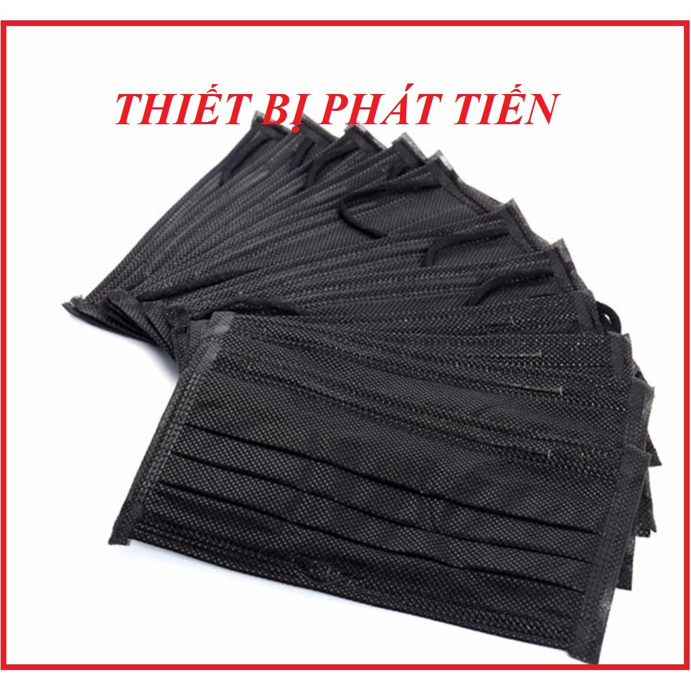 Bộ 4 Hộp Khẩu Trang Y Tế 4 Lớp Than Hoạt Tính Nam Anh Màu Đen (Hộp 50 Cái)