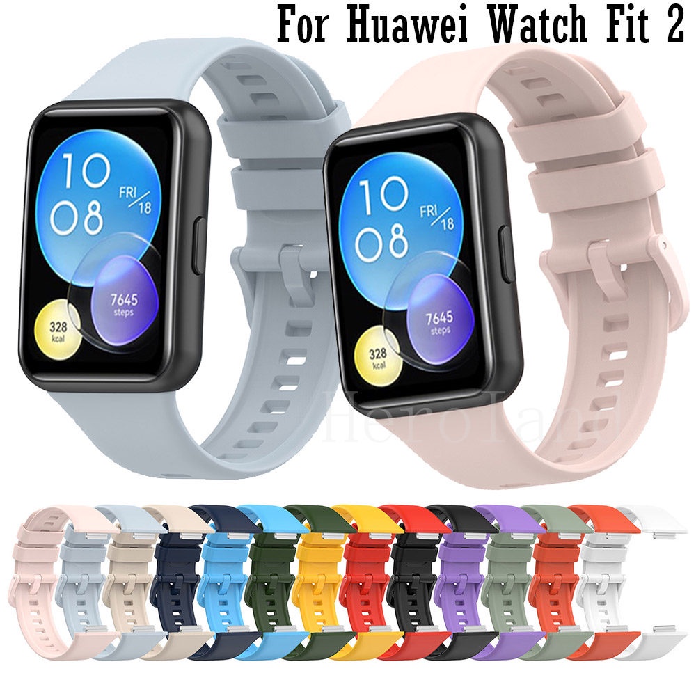 Dây Đeo Silicone + Khung Bảo Vệ Màn Hình Cho Đồng Hồ Huawei Watch Fit 2 / Huawei Fit2