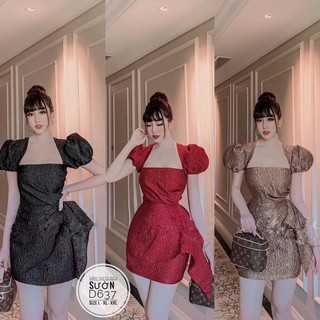 Bigsize Đầm tafta bèo sườn D637