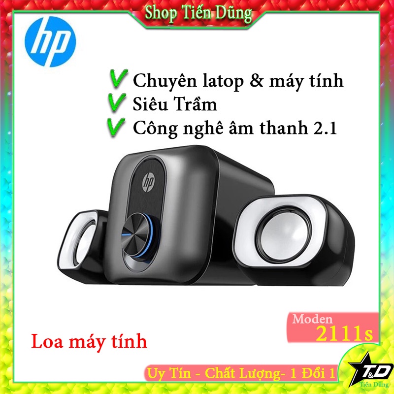 Loa máy tính HP DHS 2111s dòng loa siêu trầm cộng nghệ 2.1 hỗ trợ laptop và máy tính